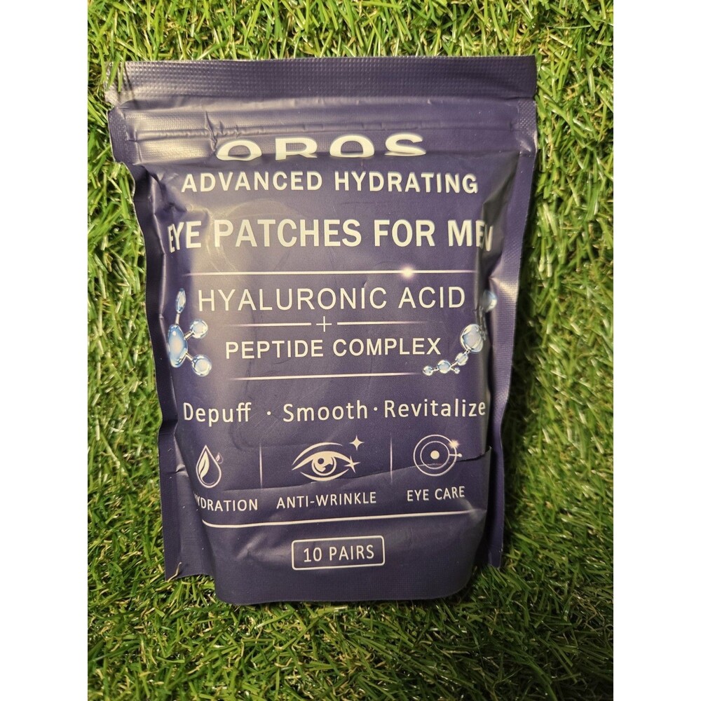 OROS Microneedle Under‑Eye Patches for Men Hyaluronic Peptide Skin Care